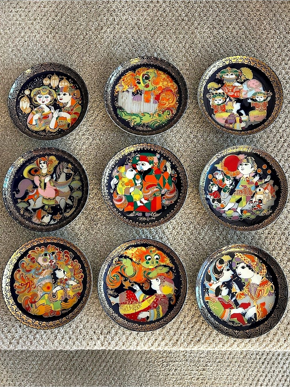 Rosenthal Vintage Aladin und die Wunderlampe 9-Piece Wall Plate Set